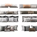 Modern pillow combination 3d model