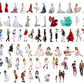 People In Various Outfits And Poses Collection