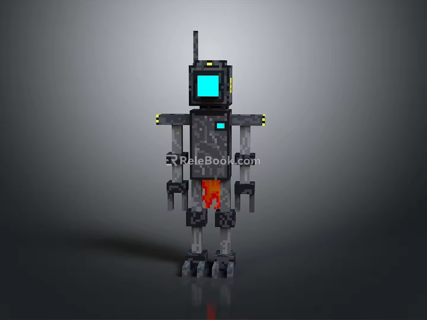 Robot Assistant Small Robot Butler Robot Butler Figure Game Figure 3d model