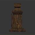 Vintage Wooden Table Clock With Ornate Carved Details And Roman Numeral Dial