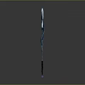 Enchanting Crescent Moon Magic Staff With Twisted Green Glowing Accents