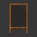 Practical Standing Blackboard Easel With Wooden Frame Simple Design For Daily Use