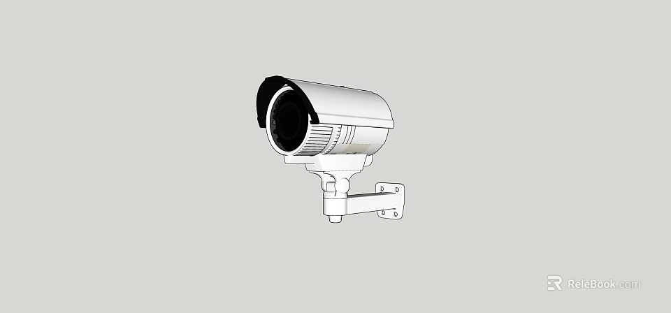 Wall Mounted Surveillance Camera With Sturdy Bracket For Security Monitoring Outdoor And Indoor Use 3d model 