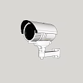 Wall Mounted Surveillance Camera With Sturdy Bracket For Security Monitoring Outdoor And Indoor Use