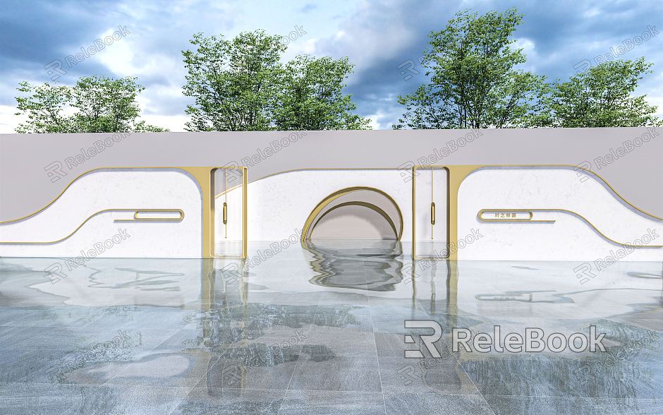 Modern Landscape Wall Landscape Wall Enclosure Wall Landscape Wall Background Wall Landscape Structure Landscape Setches model