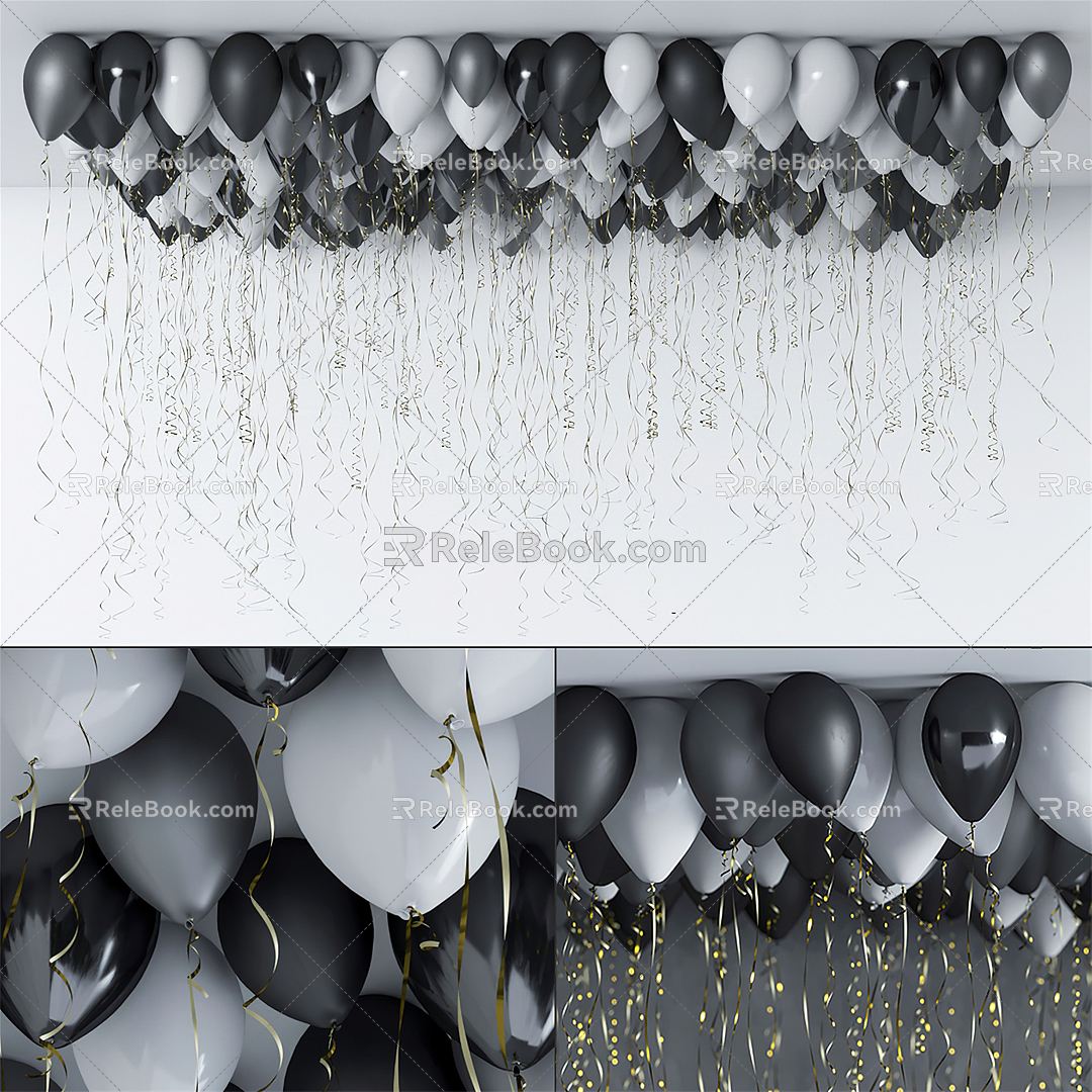 Modern Balloon Decoration Balloon Ornaments 3d model