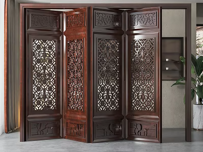 Chinese folding door 3d model