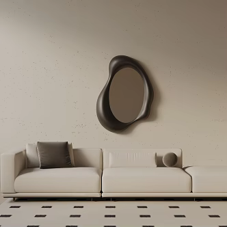Modern three-seat sofa 3d model