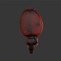 Vibrant Red Beetle With Shiny Exoskeleton Distinctive Elongated Snout On Dark Background