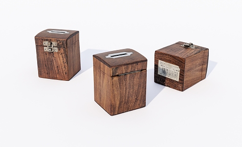 Old wooden box wooden box 3d model