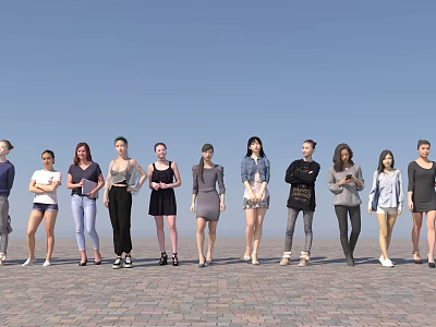 A few beautiful temperament beauties 3d model