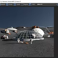 Futuristic Lunar Base Architecture On Moon Surface With Domed Habitats Greenery And Astronauts