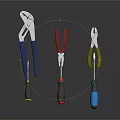 Practical Hand Tools Collection Featuring Pliers And Screwdrivers For Various Repair Tasks 3d model
