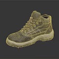Gray High Top Everyday Casual Shoes With Laces Stitched Design And Durable Rubber Sole