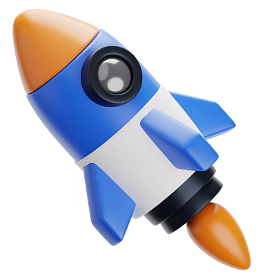 Modern Rocket Cartoon Rocket 3d model Modern Rocket Cartoon Rocket 3d model