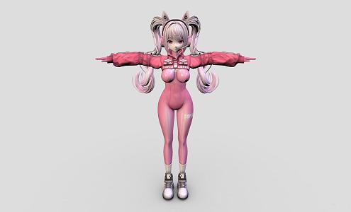 Pink Girl 3d model