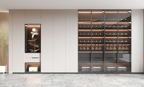 Modern Wine Cabinet 3d model