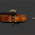 Shiny Orange Wooden Violin With Bow On Gray Background And Clear Reflection