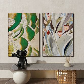 Nordic abstract painting abstract decorative painting 3d model