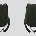 Green Tactical Backpack Straps With Adjustable Padded Design And Metal Buckles