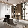 Modern Middle Ancient Study 3d model