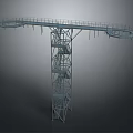 Industrial Metal Tower Structure With Spiral Staircase And Circular Platforms Design