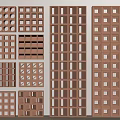Wooden Room Dividers With Various Grid Patterns And Decorative Designs For Home Interiors