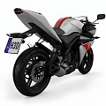 Yamaha Sport Motorcycle Red And White Modern Sleek Body Design