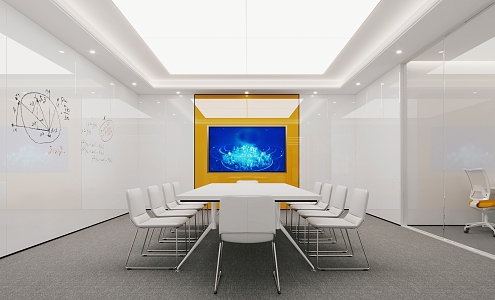 Modern Meeting Room Meeting Table and Chair 3d model