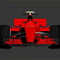 Red Formula Race Car Featuring Streamlined Design Black Wheels And Aerodynamic Rear Wing