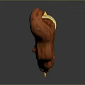 Mythical Weapon With Golden Blade Red Flame Hilt And Yellow Circular Ornament