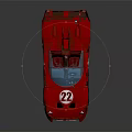 Red Vintage Race Car with Number 22 Convertible Classic Design
