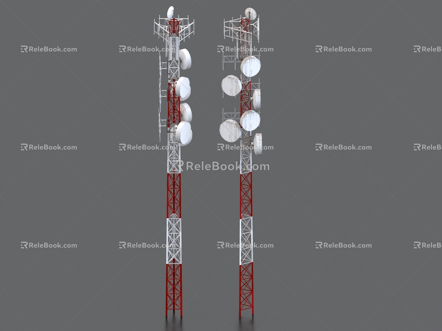 Antenna Tower Signal Base Station 3d model