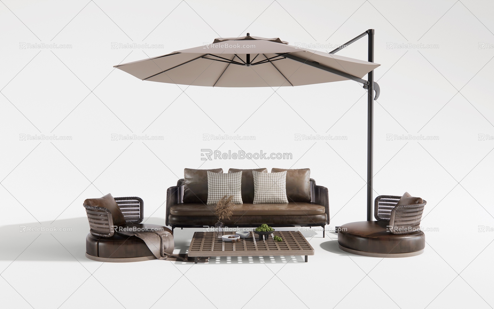 Quiet outdoor sofa 3d model