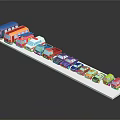 Colorful Toy Cars Collection With Various Vehicle Types Arranged On White Platform