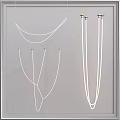Modern chandelier luminaire combination 3d model