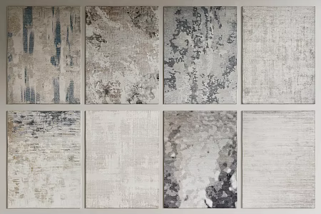 New Chinese Style Carpet Fabric Carpet Rectangular Carpet 3d model