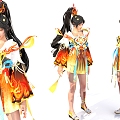 Animation high quality costume beauty beauty virtual person 3d model