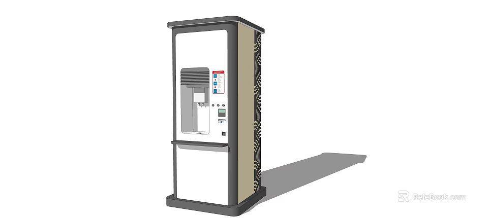Modern Vertical Daily Use Electrical Water Dispenser With Digital Display And Control Panel 3d model
