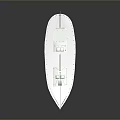 Detailed Scale Model Ship With Green Cabin White Hull Two Masts And Wooden Deck Design