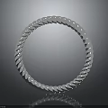 Fashionable Silver Bracelet With Twisted Rope Design And Shiny Metallic Surface