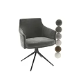 Luxury Modern Dining Chair With Swivel Base And Upholstered Seat Design