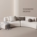 Modern Multiplayer Sofa 3d model