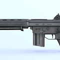 Black Modern Tactical Shotgun With Detachable Magazine And Ergonomic Grip Design