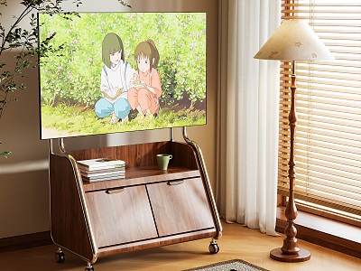 TV cabinet picture environment TV bracket model