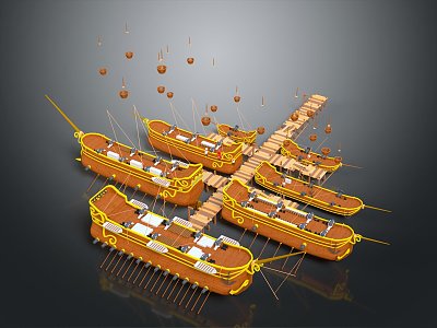 modern ship pirate ship ancient ship ancient warship large ancient ship 3d model