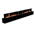 Decorative Ornament Set Long Black Fireplace With Realistic Flame Effect For Modern Home Decor
