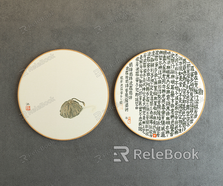 New Chinese Style Round Frame Painting Hanging Painting Decorative Painting model