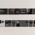 Smart Modern Switch Panels With Digital Display Time Temperature And Control Features