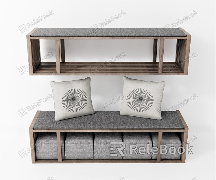 Modern Sofa Stool Bed End Stool Bench Low Stool Shoe Stool Pillow Log Casual Stool model